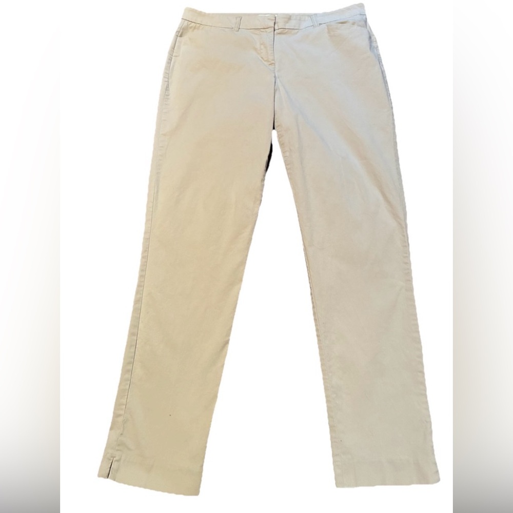 Nautica Women’s Flat Front Stretch Tapered Khaki Pants, Size 8